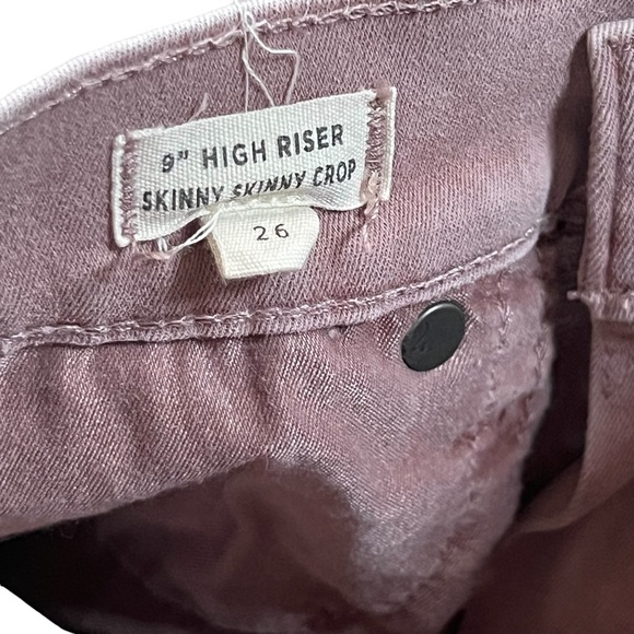 Madewell Sz 26 9”High Riser Skinny Skinny Crop Jeans Pink - Picture 7 of 11